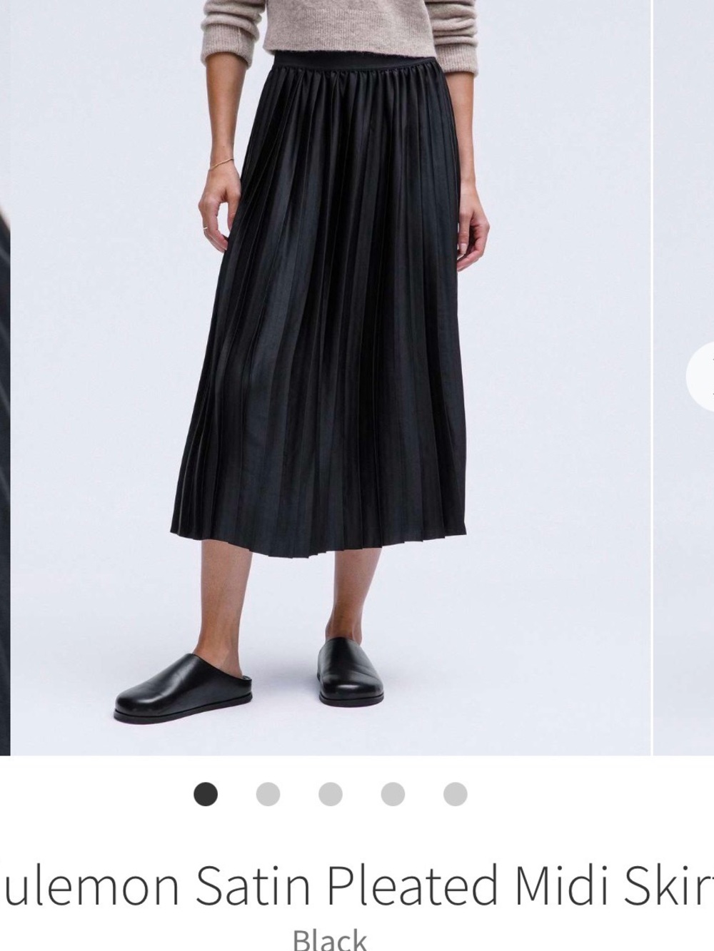 Silky soft midi 🍋 skirt, black